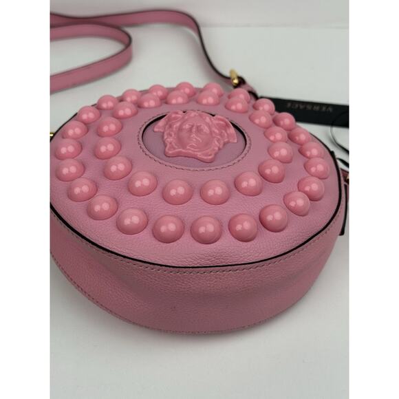 Versace Bag Versus La Medusa Studded Round Camera Bag - Picture 6 of 8